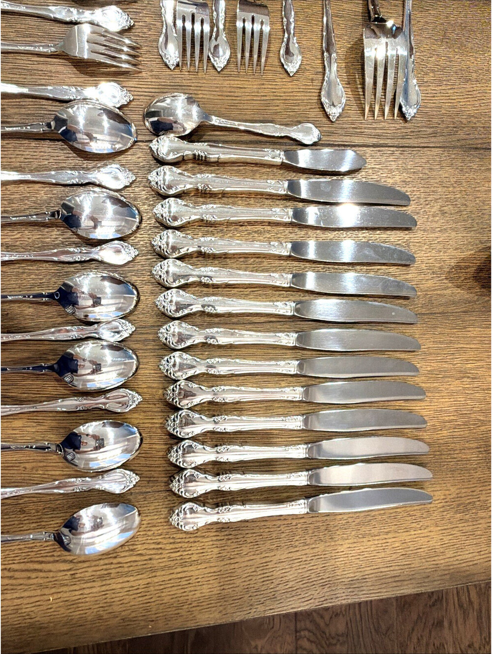 Oneida Community Silverplate Flatware Forks Knives Spoons 12 Servings 63 Pc - Picture 16 of 16